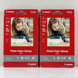 Canon PIXMA Photo Paper lot of 2 packs 50 sheets Glossy GP-701 4"x6" 100 total